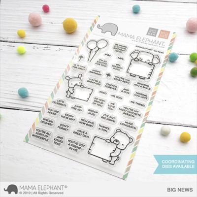 Mama Elephant Clear Stamps - Big News